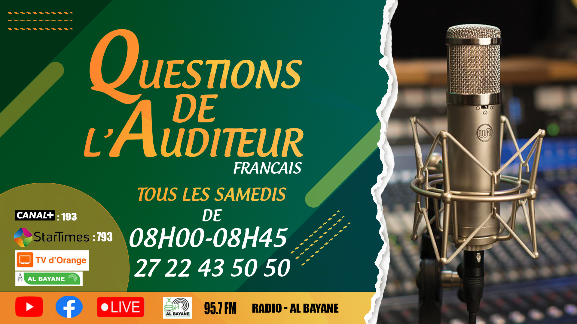 Questions de l’auditeur